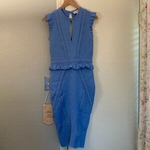 Rebecca Vallance Blue Midi Dress